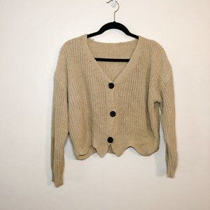 Chunky Scalloped Cardigan
